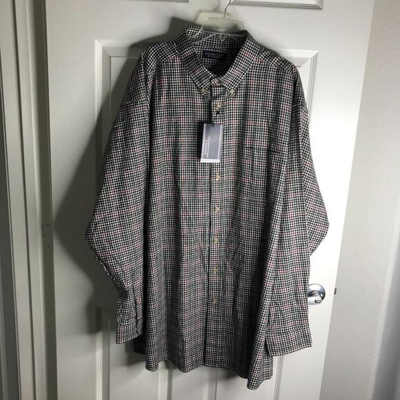 Roundtree & Yorke Men's Portuguese Flannel Button Down Shirt NEW ~ Size 3XT - Picture 1 of 4